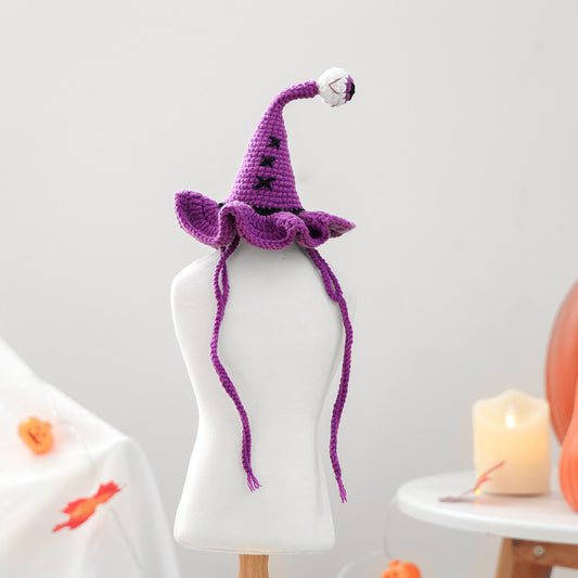 French Bulldog Wizard Hat β Funny Knitted Halloween Costume Hat