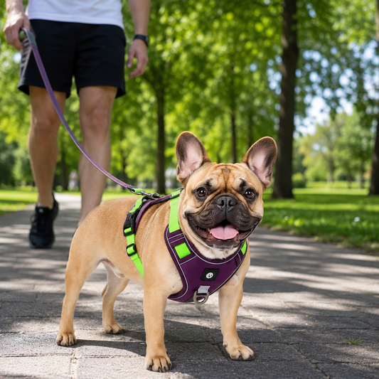 French Bulldog Chest Harness Vest – Durable Oxford No-Escape