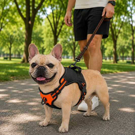 French Bulldog Reflective Vest Harness – Explosion-Proof Oxford