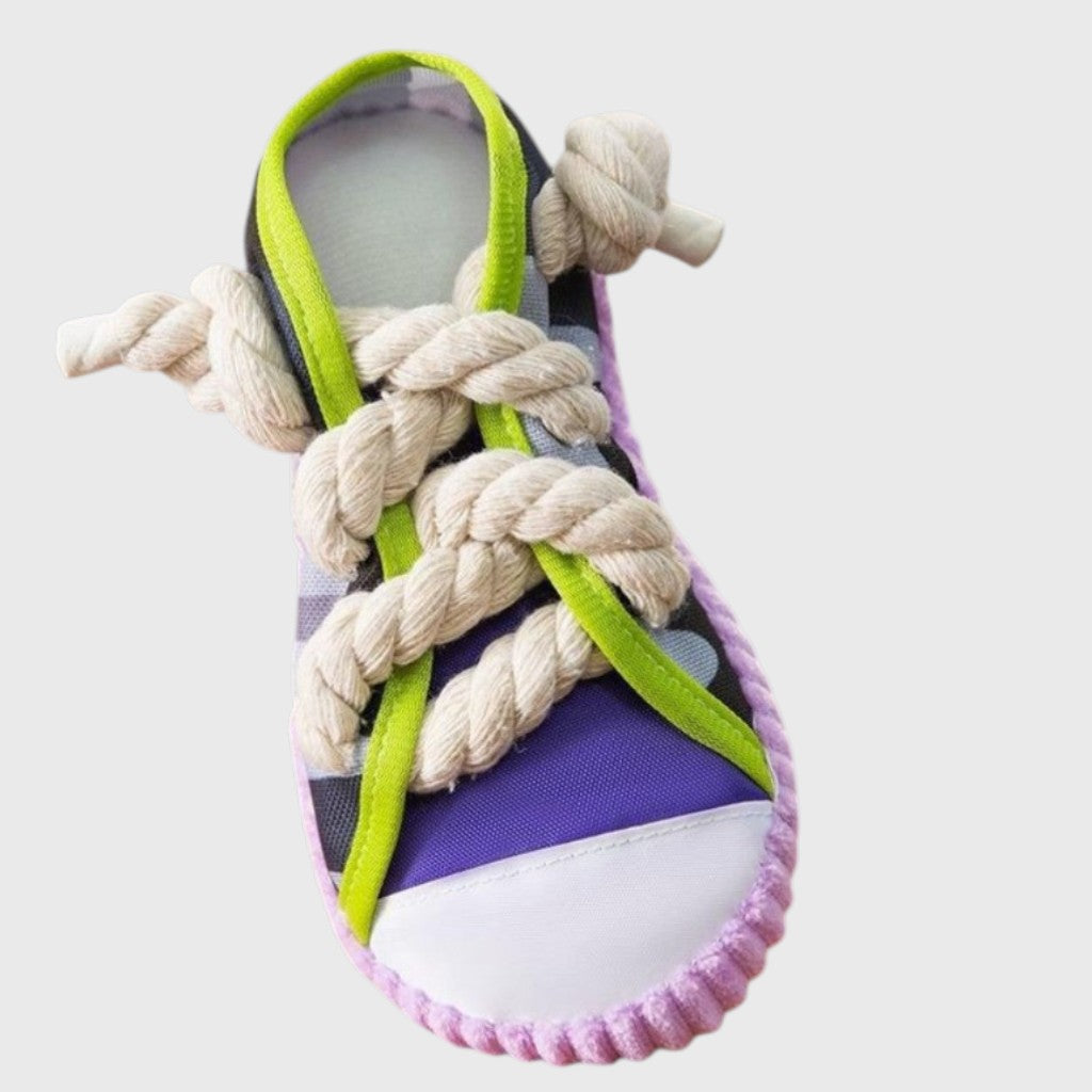 Durable Dog Toy Slippers for Self-Entertainment and Teeth Cleaning with Cotton Rope for Pet Dogs