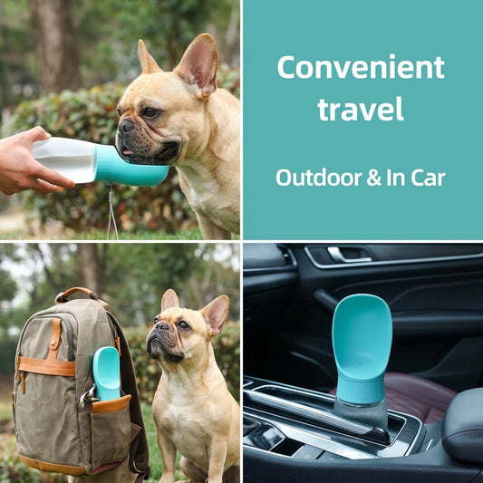 Portable French Bulldog Water Bottle – Travel Feeding Dispenser