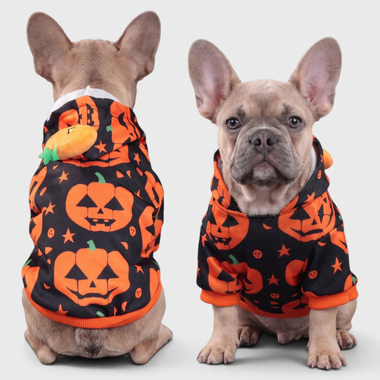 French Bulldog Pumpkin Two-Legged Hoodie β Halloween Sweatshirt