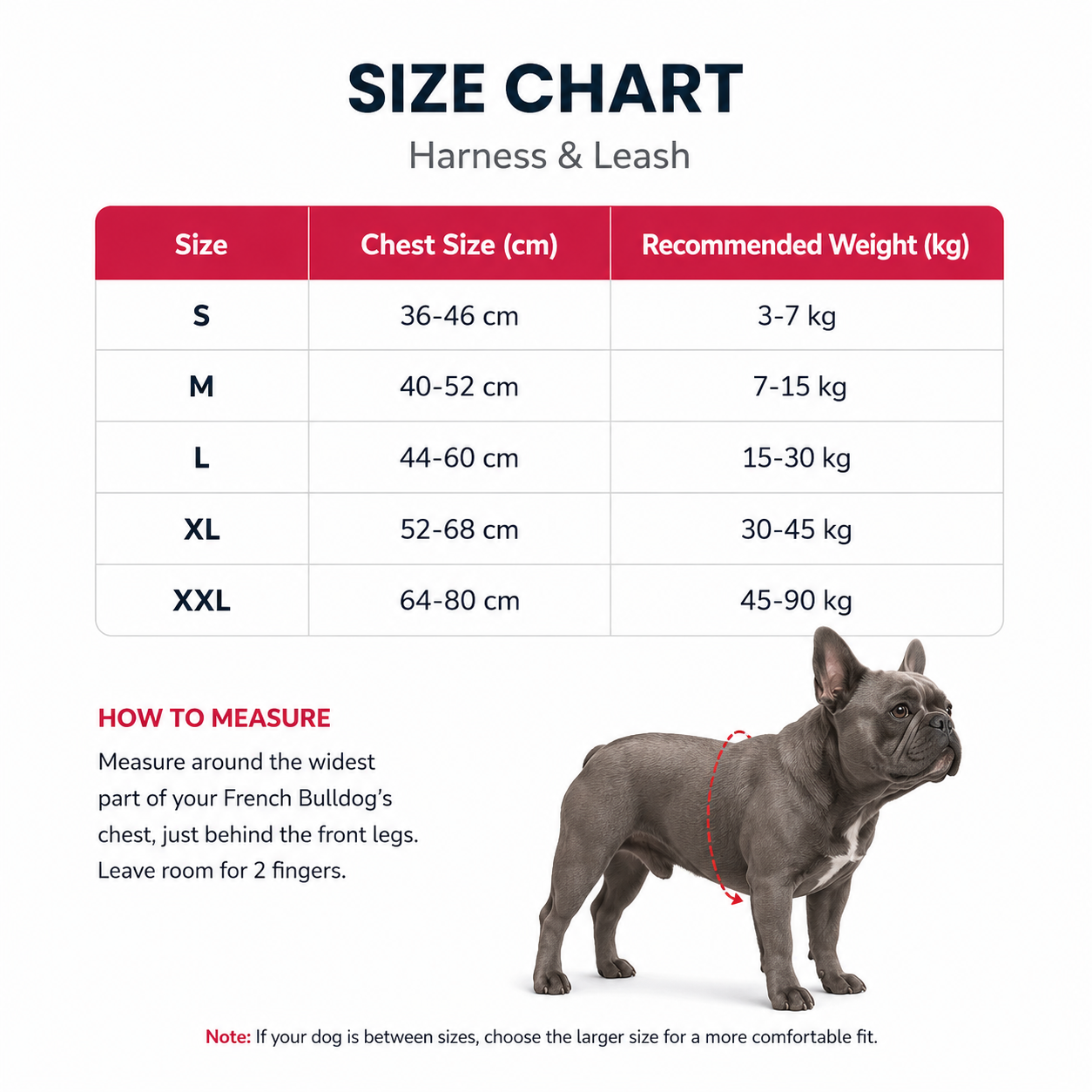 French Bulldog Anti-Pull Nylon Harness – Leash Set Chest Back