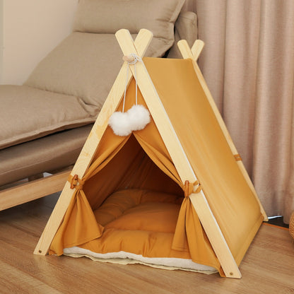 French Bulldog Canvas Tent Bed – Cozy Removable & Washable Nest