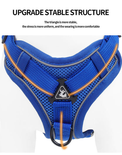 French Bulldog Reflective Mesh Vest Harness – Breathable & Soft