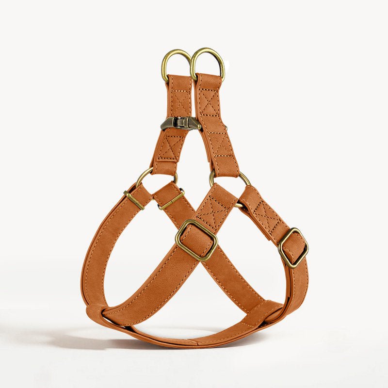 French Bulldog PU Leather Harness – Tank Top Style Chest Back