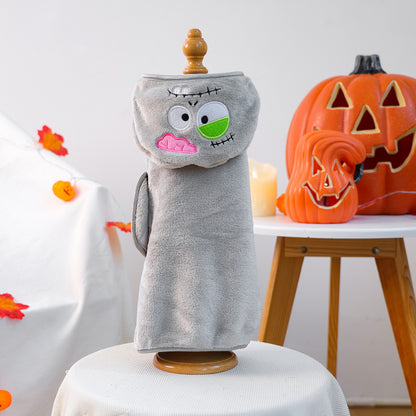 French Bulldog Halloween Pumpkin Bathrobe | Soft Post-Bath Towel Costume