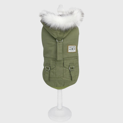 French Bulldog Winter Hooded Coat – Warm Fleece Padded Jacket