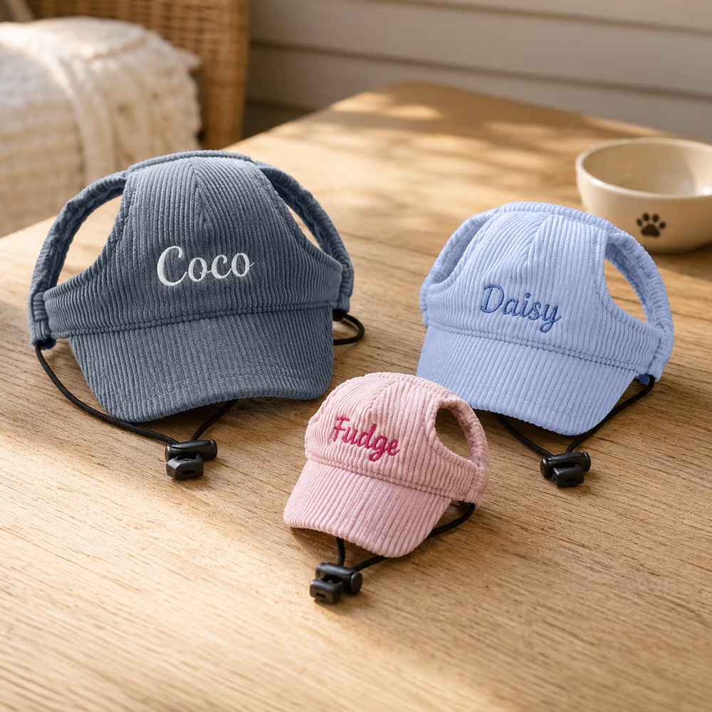 French Bulldog Custom Sun Hat – Embroidered Name Adjustable Cap