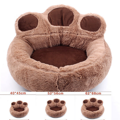French Bulldog Bear Paw House Bed – Warm Cozy All-Season Mat