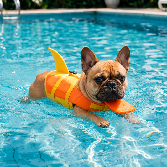 French Bulldog Life Jacket – High Buoyancy Safety Swim Vest