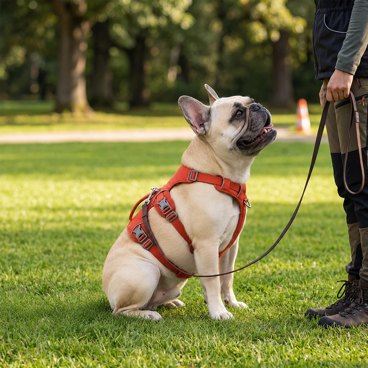 French Bulldog No-Escape Harness – Padded Control Handle Vest