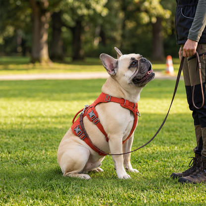 French Bulldog No-Escape Harness – Padded Control Handle Vest