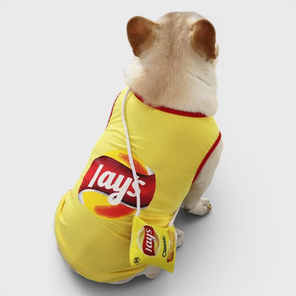 Lay's Classic Potato Chip Mesh Vest & Bag Set for French Bulldogs