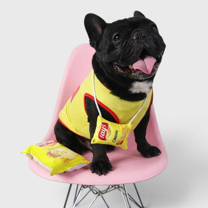 Lay's Classic Potato Chip Mesh Vest & Bag Set for French Bulldogs