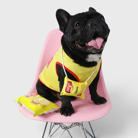 Lay's Classic Potato Chip Mesh Vest & Bag Set for French Bulldogs