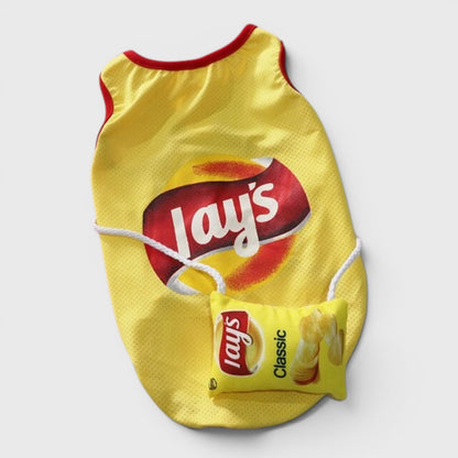Lay's Classic Potato Chip Mesh Vest & Bag Set for French Bulldogs