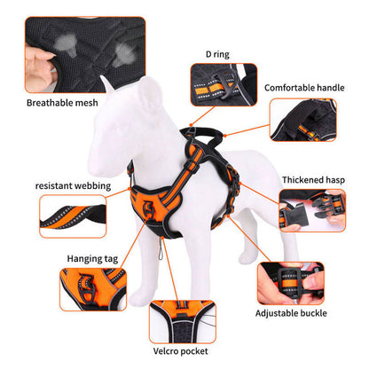 French Bulldog Reflective Vest Harness – Explosion-Proof Oxford