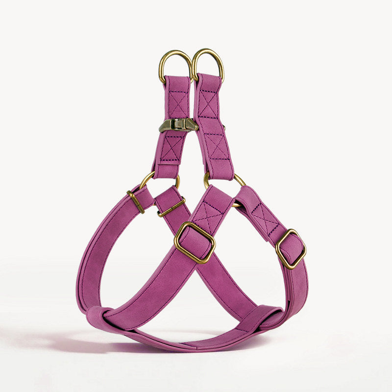 French Bulldog PU Leather Harness – Tank Top Style Chest Back