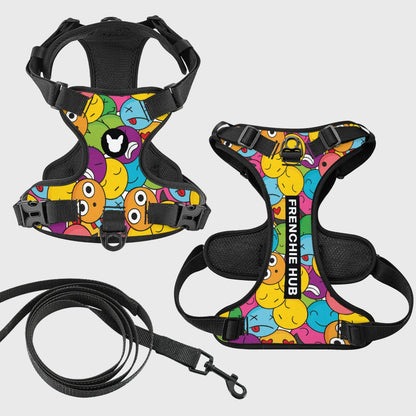 French Bulldog Anti-Pull Walking Harness – Adjustable & Breathable