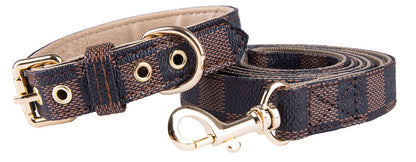 French Bulldog PU Leather Collar – Luxury Anti-Wear Walking Rope