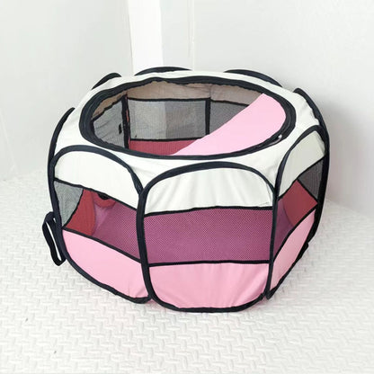 French Bulldog Octagonal Pet Fence – Detachable Washable Cage Tent