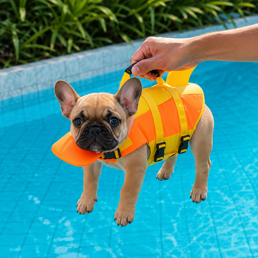 French Bulldog Life Jacket – High Buoyancy Safety Swim Vest