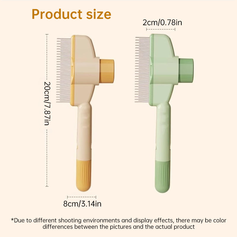 French Bulldog Self-Cleaning Slicker Brush – 1-Button Grooming Tool