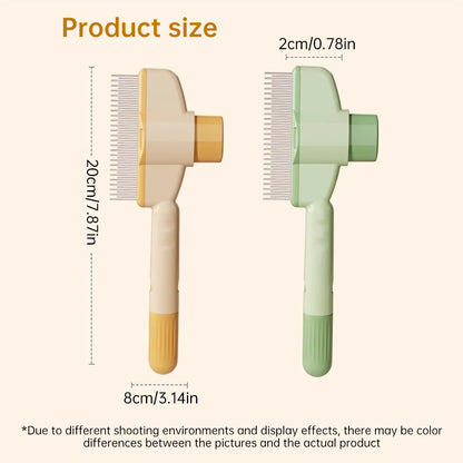 French Bulldog Self-Cleaning Slicker Brush – 1-Button Grooming Tool
