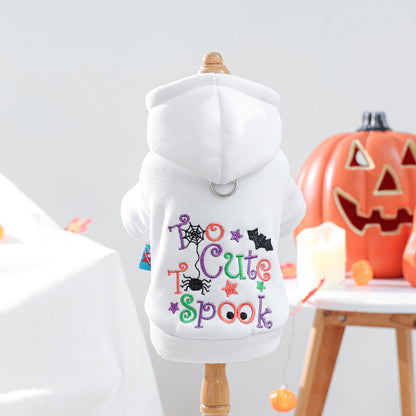 French Bulldog Embroidered Letter Hoodie – Cute Halloween Casual Wear
