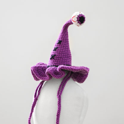 French Bulldog Wizard Hat – Funny Knitted Halloween Costume Hat