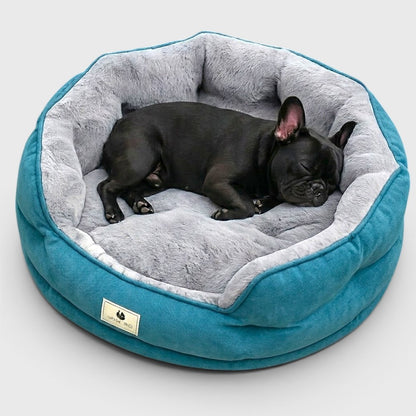 French Bulldog Cozy Dog Bed Sofa – Warm Fluffy All-Season Nest