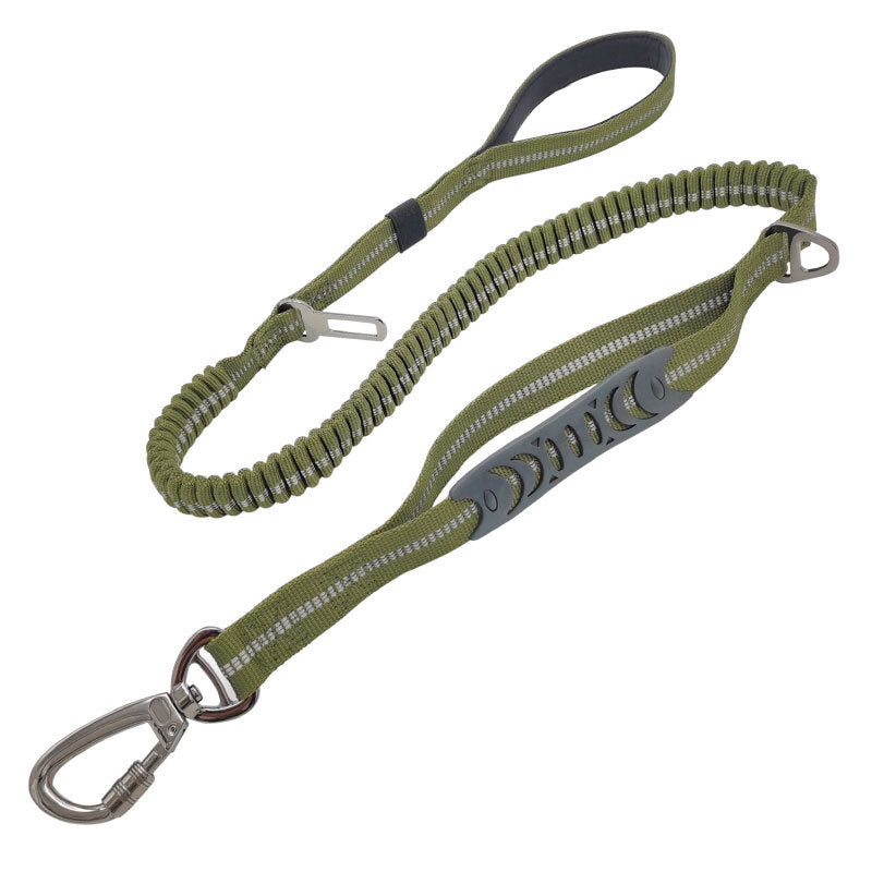 French Bulldog Elastic Reflective Leash – Car Safety Belt Combo