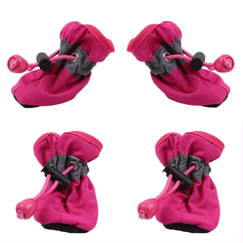 French Bulldog Anti-Slip Winter Boots – Warm Waterproof 4-Pack