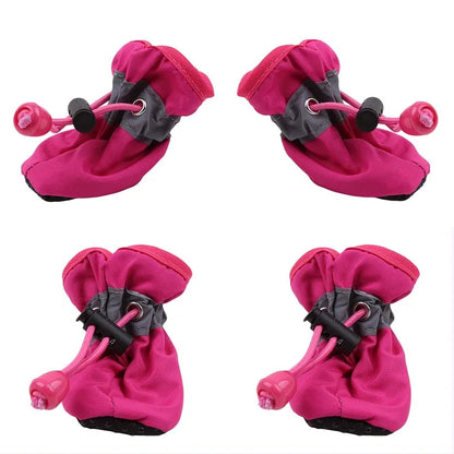 French Bulldog Anti-Slip Winter Boots – Warm Waterproof 4-Pack