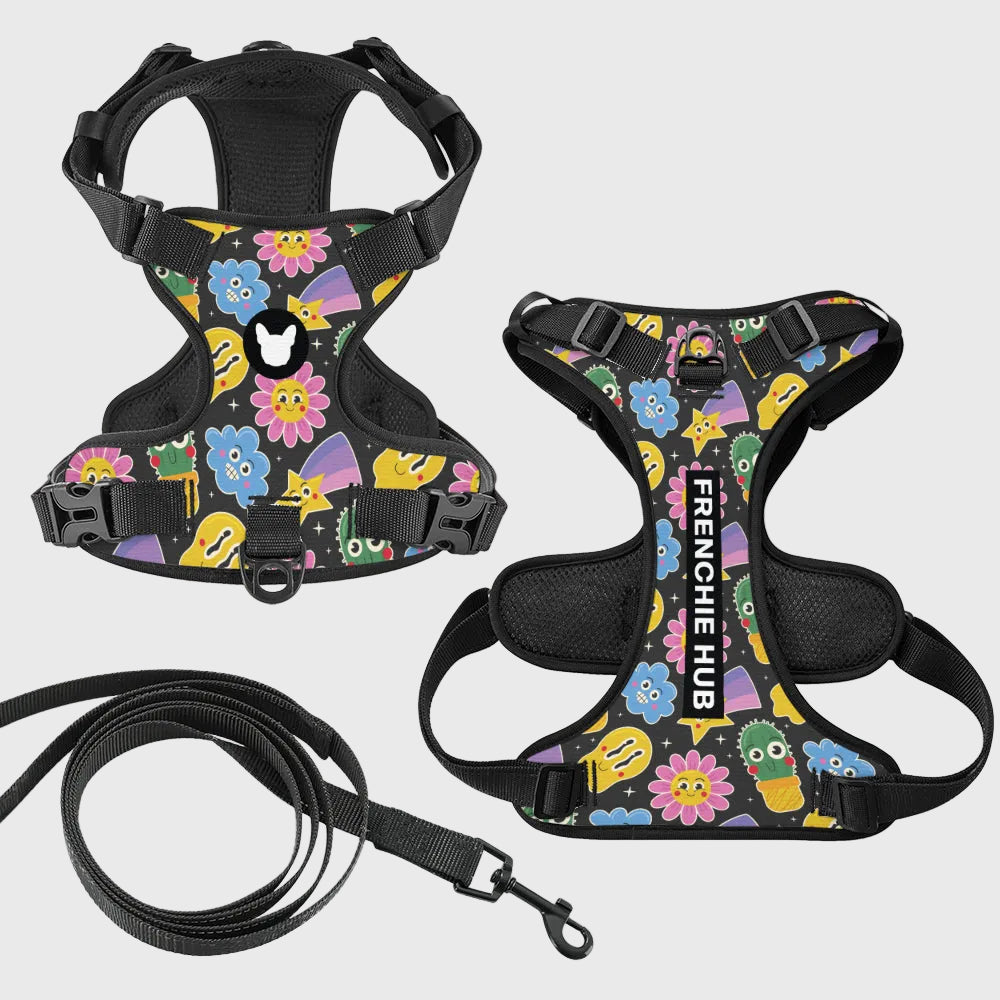 Breathable No-Pull Harness – Made for French Bulldogs' Chunky Build