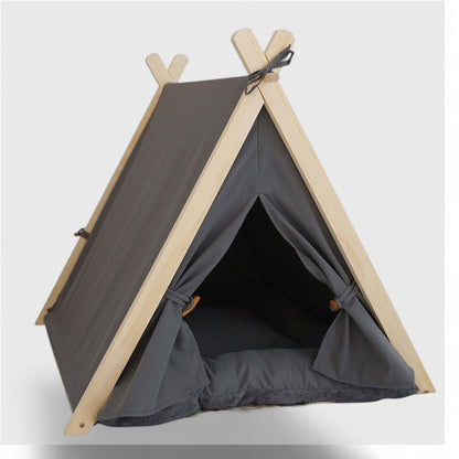 French Bulldog Canvas Tent Bed – Cozy Removable & Washable Nest