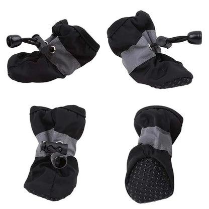 French Bulldog Anti-Slip Winter Boots – Warm Waterproof 4-Pack