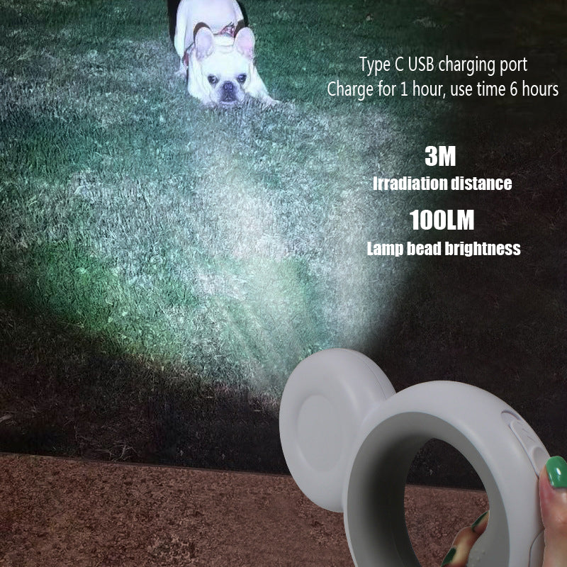 French Bulldog LED Retractable Leash – 4-in-1 Snowman Night Light