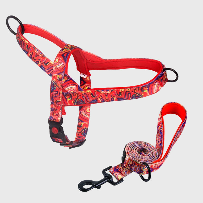 French Bulldog Anti-Pull Nylon Harness – Leash Set Chest Back