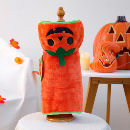 French Bulldog Halloween Pumpkin Bathrobe | Soft Post-Bath Towel Costume