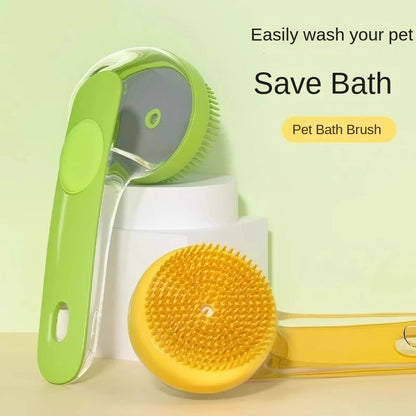 French Bulldog Silicone Bath Brush – Massage Shower Grooming Tool