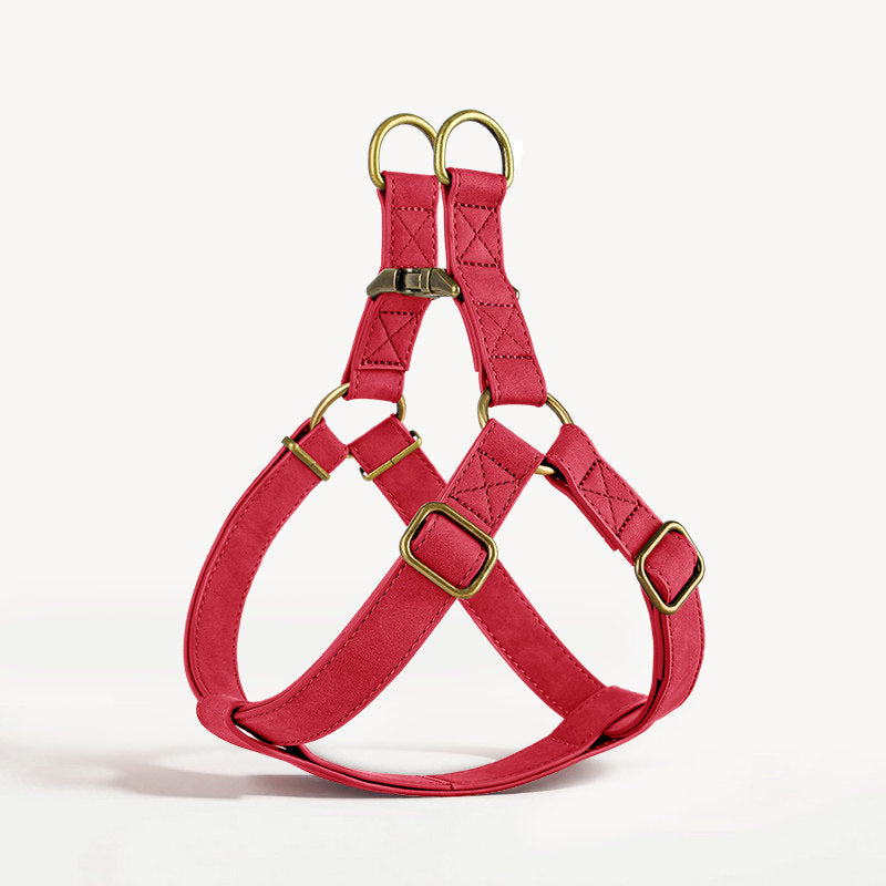 French Bulldog PU Leather Harness – Tank Top Style Chest Back