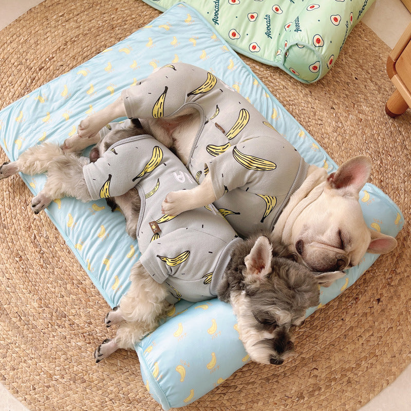 French Bulldog Cooling Ice Silk Mat – Non-Slip Summer Sleep Pad