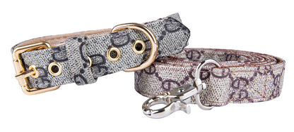 French Bulldog PU Leather Collar – Luxury Anti-Wear Walking Rope