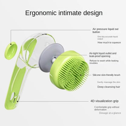 French Bulldog Silicone Bath Brush – Massage Shower Grooming Tool