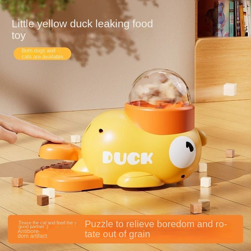 French Bulldog Treat Dispensing Duck Toy – Interactive Snack Feeder
