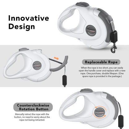 French Bulldog Retractable Leash – Reflective Explosion-Proof Rope