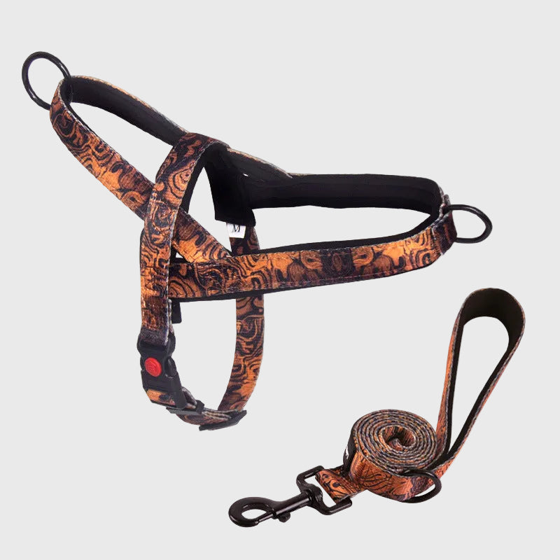 French Bulldog Anti-Pull Nylon Harness – Leash Set Chest Back