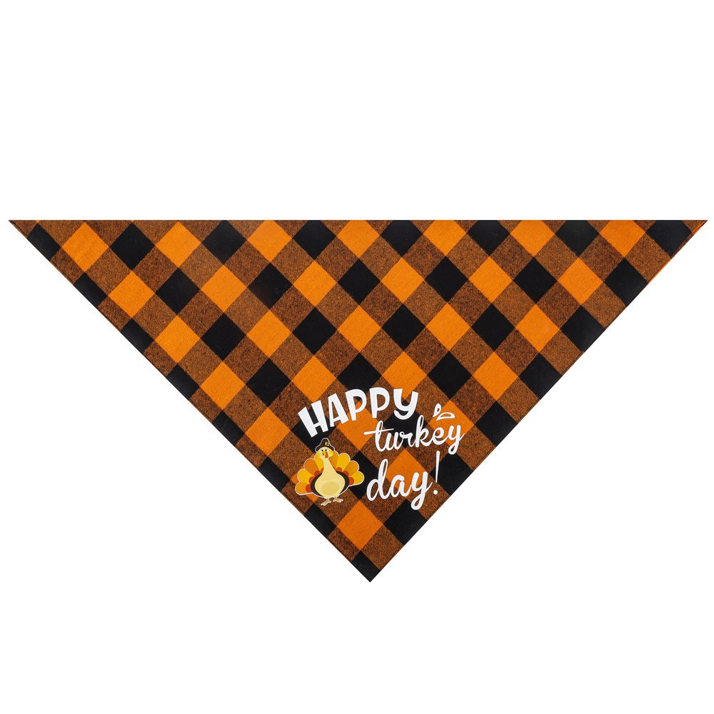 French Bulldog Halloween Bandana – Cotton Plaid Spooky Scarf Bib